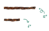 6" Braided Gullet Sticks For Dogs